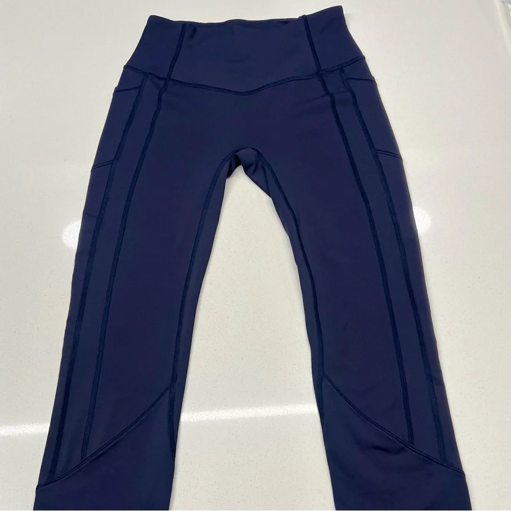 LIKE NEW -Lululemon All The Right Places Crop II Deep Indigo - Picture 9 of 15